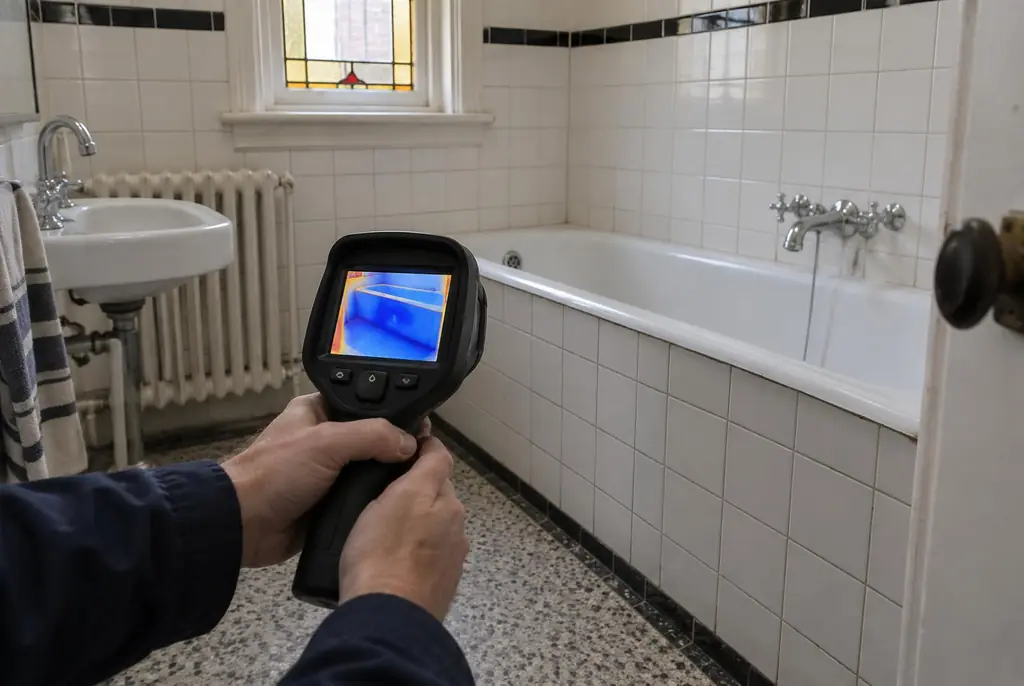 Lekdetectie Nijmegen – onderzoek in een badkamer van een oudere woning
